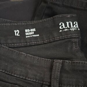 a.n.a Women's High Rise Jeans - Black